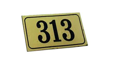 Фото Табличка номер на ПВХ 70х25 мм