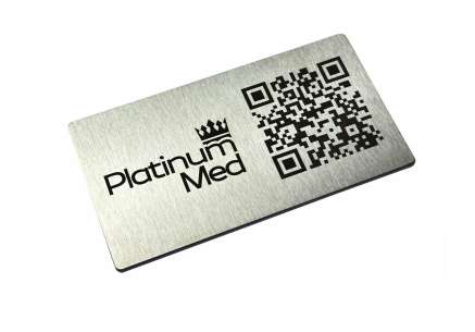 Фото Металева візитка 90х50 мм