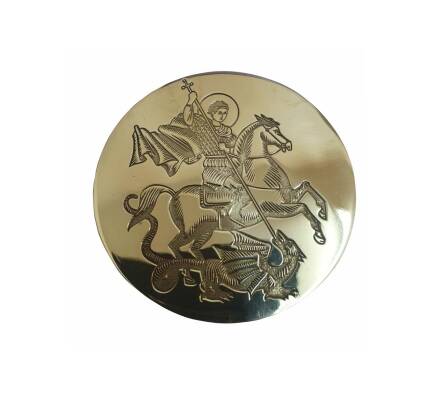 Фото Латунний шильдик з барельєфом